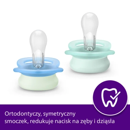 Philips Avent Ultra Start smoczek ortodontyczny, 0-2 m, 2 szt.