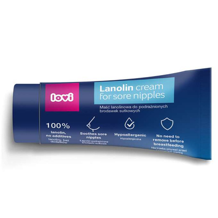 LOVI Lanolina 100% Maść do pielęgnacji brodawek sutkowych 37g