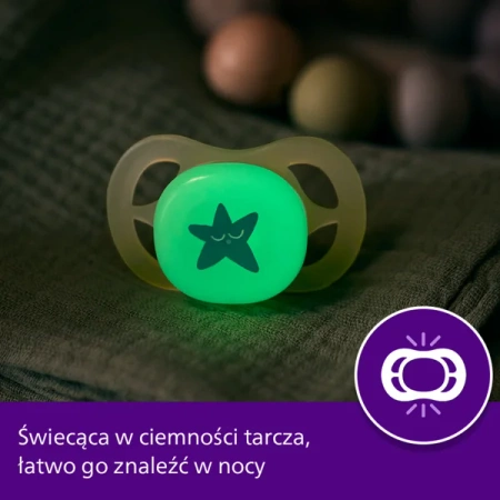 Philips Avent Ultra Start smoczek świecący w ciemności, 2 szt.
