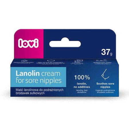 LOVI Lanolina 100% Maść do pielęgnacji brodawek sutkowych 37g