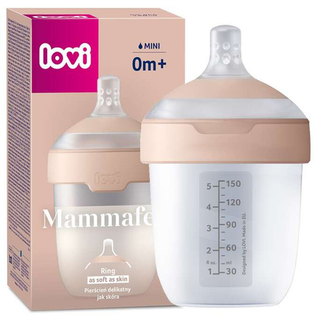 Lovi Butelka Mammafeel 150ml ze smoczkiem 0m+