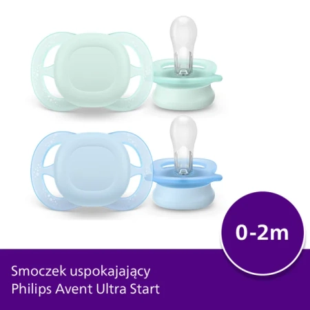 Philips Avent Ultra Start smoczek ortodontyczny, 0-2 m, 2 szt.