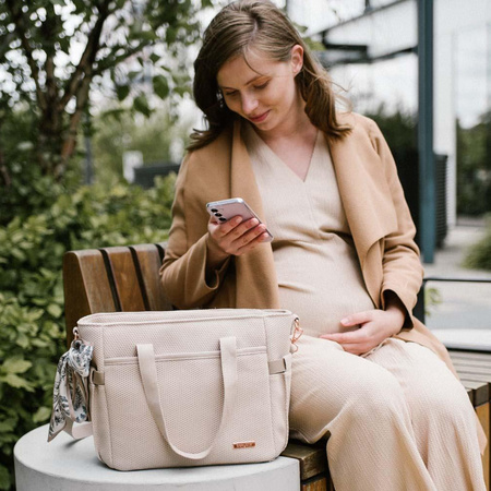 BABYONO Torba carmen dla mamy spacerowa do wózka beżowa