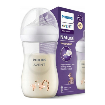 Philips Avent responsywna butelka dla niemowląt Natural żyrafy, 260 ml